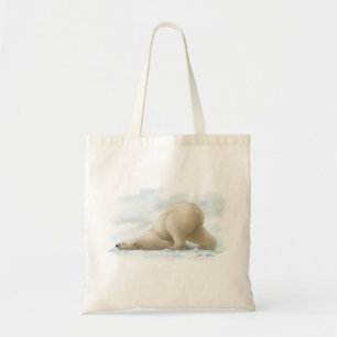 Bolsa Tote Urso Polar Fofo Desenho Animado na neve