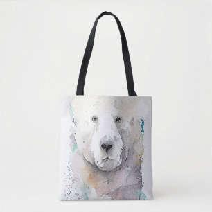Bolsa Tote Urso Polar Natureza Selvagem Animal Natural