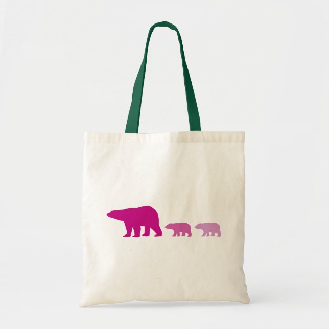 Bolsa Tote Urso Polar Roxo (Frente)