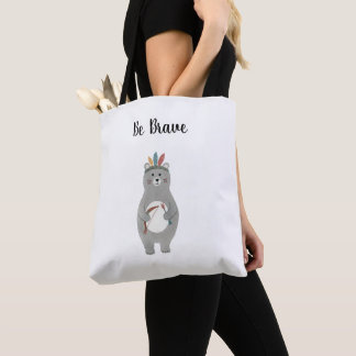 Bolsa Tote Urso Tribal Corajoso