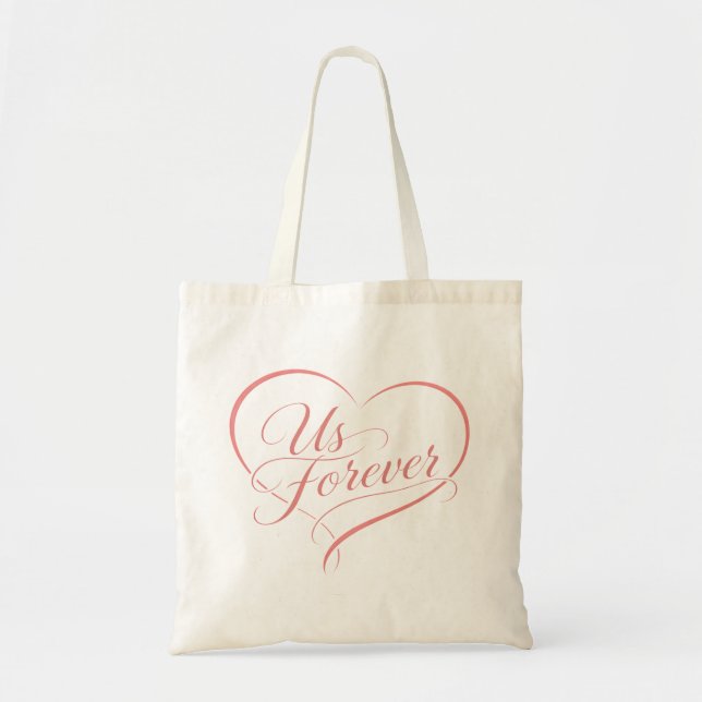 Bolsa Tote Us Forever Romantic Heart Tote Bag (Frente)