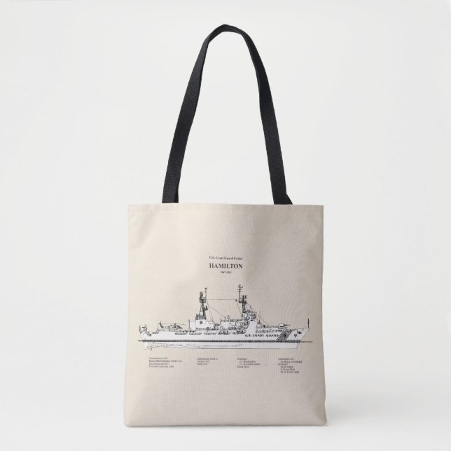 Bolsa Tote USCG Cutter Hamilton whec- 715 - SBD (Frente)