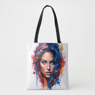 Bolsa Tote Uso cromático - Retrato de Neon Splash