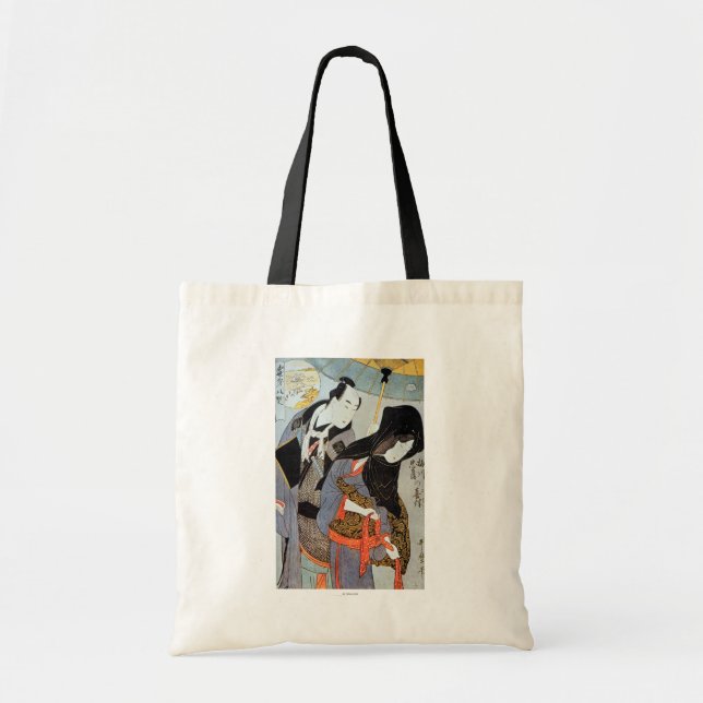 Bolsa Tote Utamaro: Amantes, 1797 (Frente)