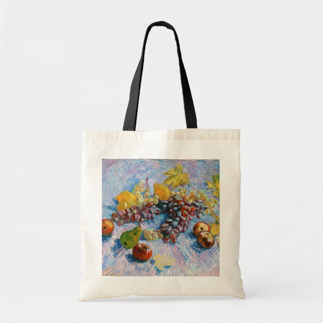 Bolsa Tote Uvas, limões, peras e maçãs, Van Gogh (Frente)