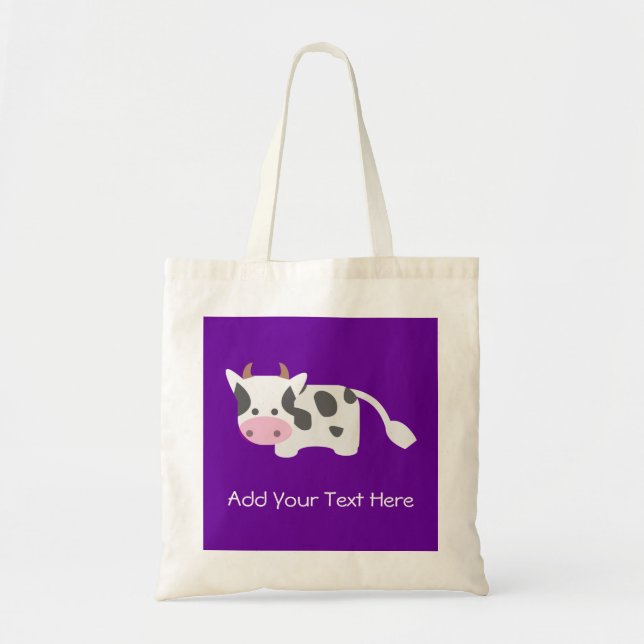 Bolsa Tote Vaca bonito & adorável (Frente)