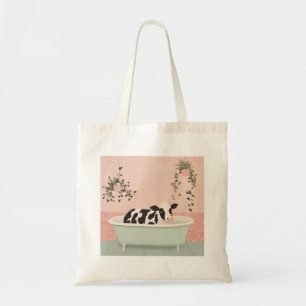Bolsa Tote Vaca-branca em Banheira Banheira