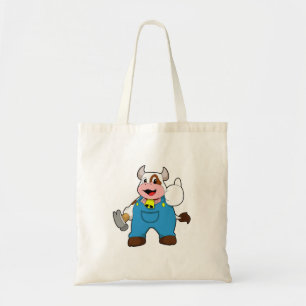 Bolsa Tote Vaca como artesão com martelo