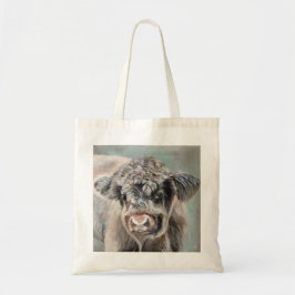 Bolsa Tote Vaca das Terras Altas da Escócia no Verde