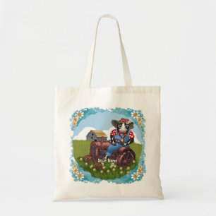 Bolsa Tote Vaca Dirigindo Trator