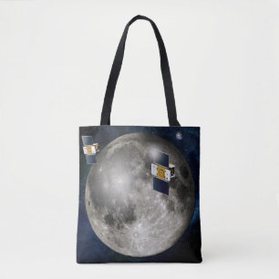 Bolsa Tote Vaca-Espaco Twin Grail Orbitando A Lua.