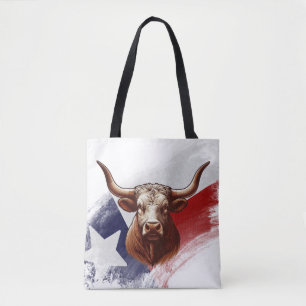 Bolsa Tote Vaca longhorn do Texas