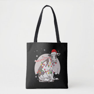 Bolsa Tote Vaca Passa Santa Hat Farmer de Natal