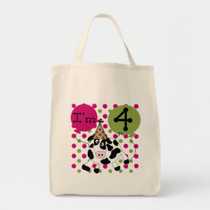 Bolsa Tote Vaca rosa 4º Camisetas e presentes de aniversário