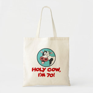 Bolsa Tote Vaca santamente eu sou sacola engraçada do