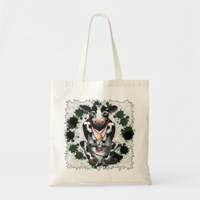 Bolsa Tote Vaca Tímida balde (Frente)