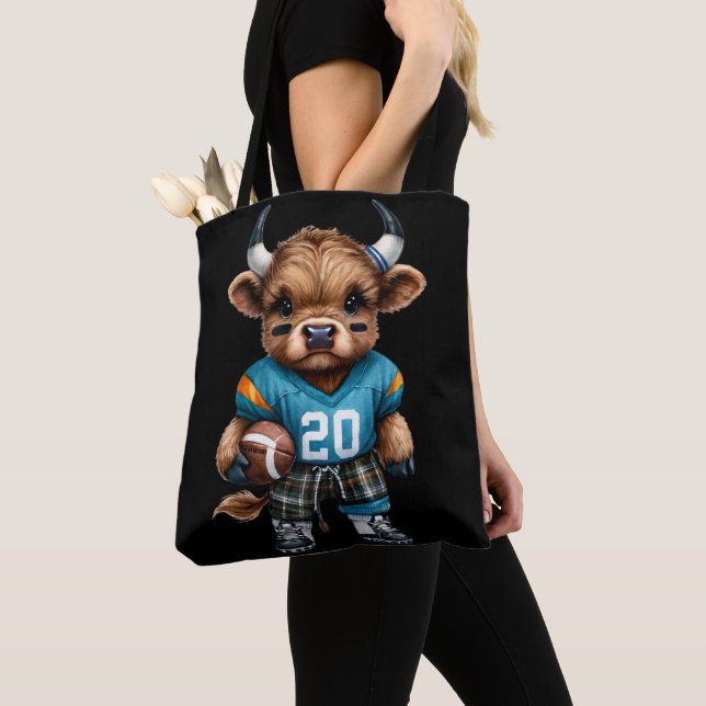 Bolsa Tote Vacas das Terras Altas e Futebol (Close Up)