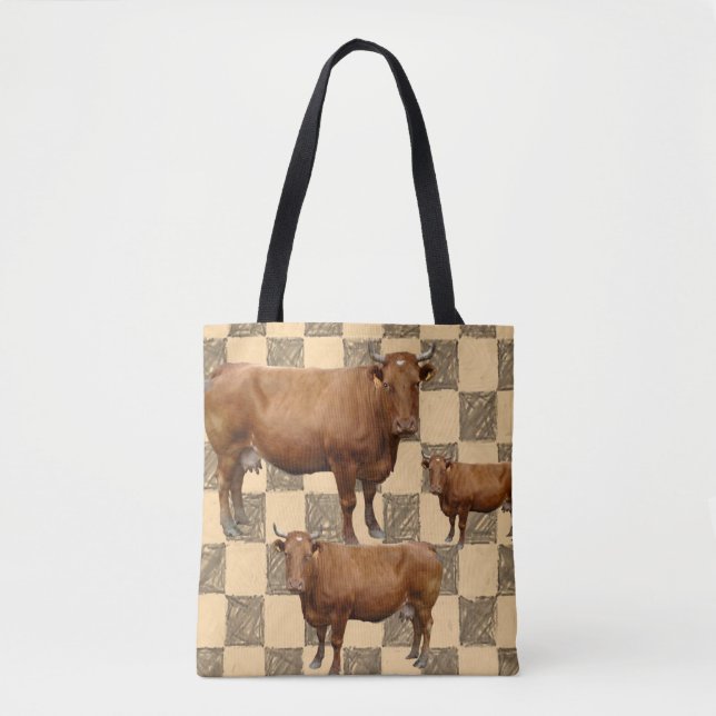Bolsa Tote Vacas de sacola (Frente)