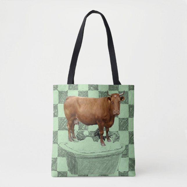 Bolsa Tote Vacas de sacola (Frente)