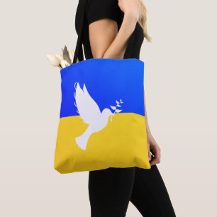 Bolsa Tote Vaga da Paz - Bandeira da Ucrânia - Liberdade - P