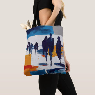 Bolsa Tote Vagantes Pós-Tempestade – Figuras Abstratas