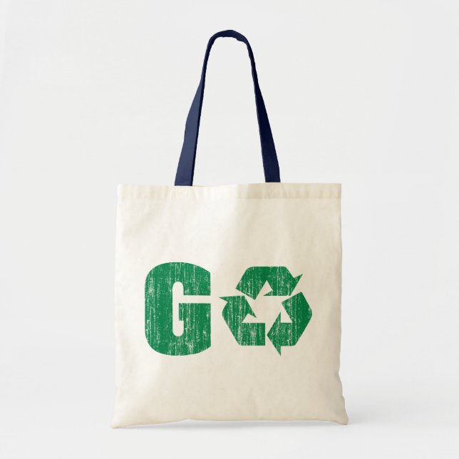 Bolsa Tote Vai o reciclar verde (Frente)