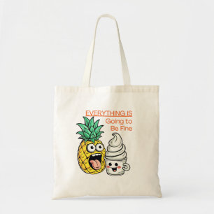 Bolsa Tote Vai ser um Sorvete de chicote engraçado abacaxi