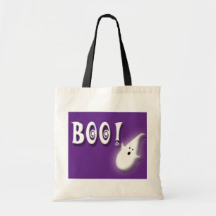 Bolsa Tote Vaia! Roxo do fantasma do Dia das Bruxas