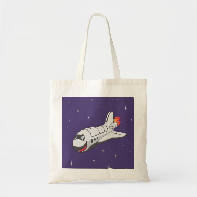 Bolsa Tote Vaivém espacial dos desenhos animados (Frente)