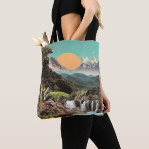 Bolsa Tote Vale Tropical Surreal Com Quedas De Água