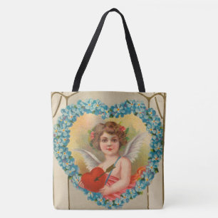 Bolsa Tote Valentine Antigo, Stecher Litho Company, cerca de 