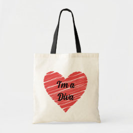 Bolsa Tote Valentine Red Happy heart romance graphic