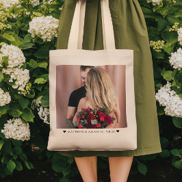 Bolsa Tote Valentine's Day Photo Couple Romantic Custom