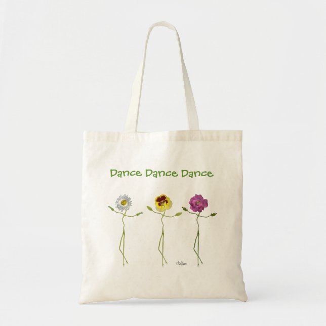 Bolsa Tote Valsa do saco da dança das flores (Frente)