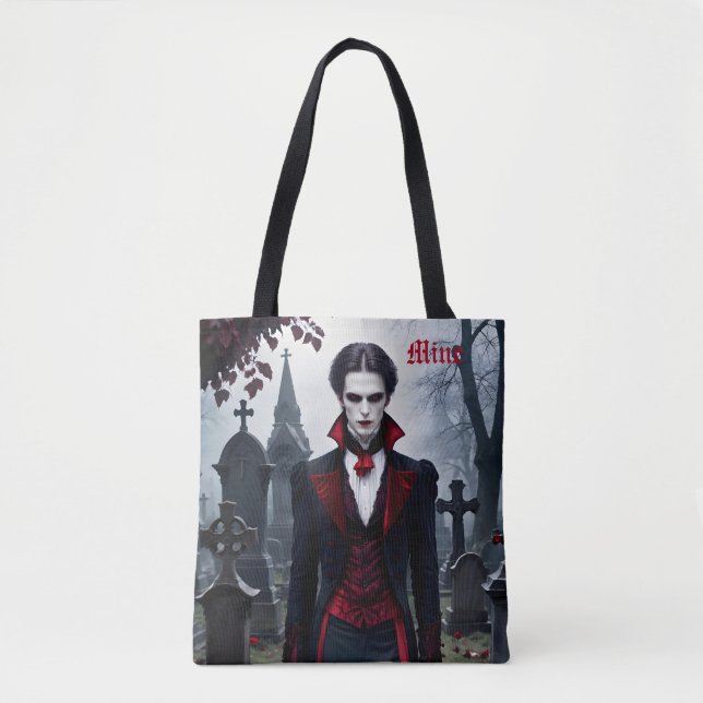 Bolsa Tote Vamire Romance Reader Birthday - Nome do Adicione (Frente)