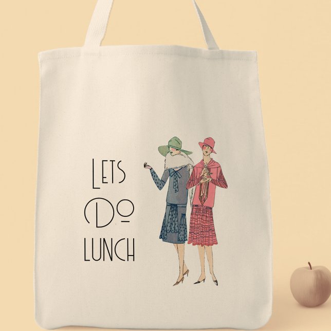 Bolsa Tote Vamos Almoçar Mulheres Vintage (Criador carregado)