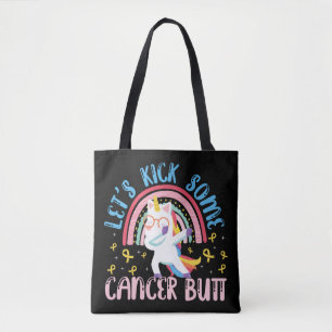 Bolsa Tote Vamos Chute Um Cancer De Infância De Bumbum Cancer