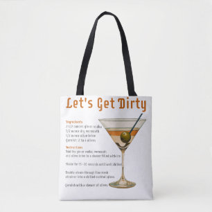 Bolsa Tote Vamos De Hora De Cocktail Obter Receita De Martini