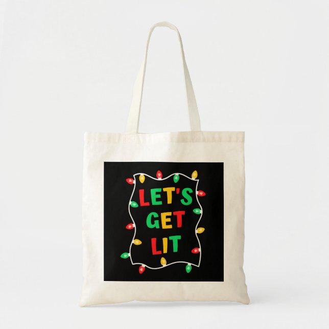 Bolsa Tote Vamos Engraçado Fica No Natal (Frente)