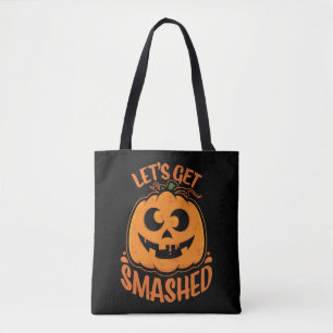 Bolsa Tote Vamos Esmagado - Tomada de Halloween - O-Lanterna
