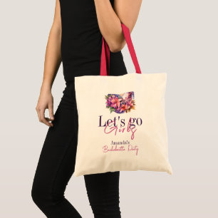 Bolsa Tote Vamos Go Girls Rosa Última Festa de solteira Disco