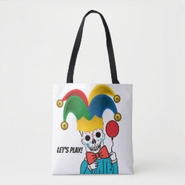 Bolsa Tote Vamos jogar, meme de palhaço