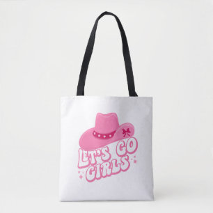 Bolsa Tote Vamos Lá Garotas, Viagem de Garotas, Gráfico Retro