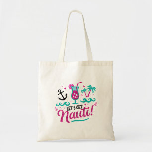 Bolsa Tote Vamos nos Tornar Indecentes! Glitter Rosa Náutico