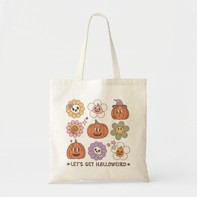 Bolsa Tote Vamos Obter Dia de as Bruxas engraçado Halloweirad (Frente)