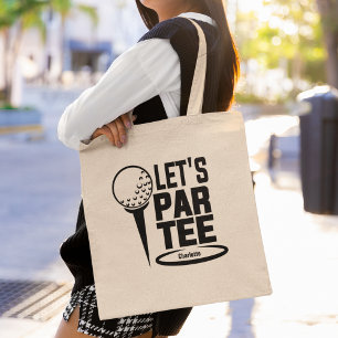 Bolsa Tote Vamos Par O Golfe De Teto Engraçado Personalizado