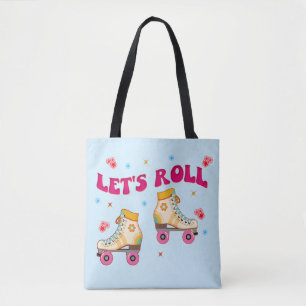Bolsa Tote Vamos Roll Roll Skate Pavilhão da Parte Traseira