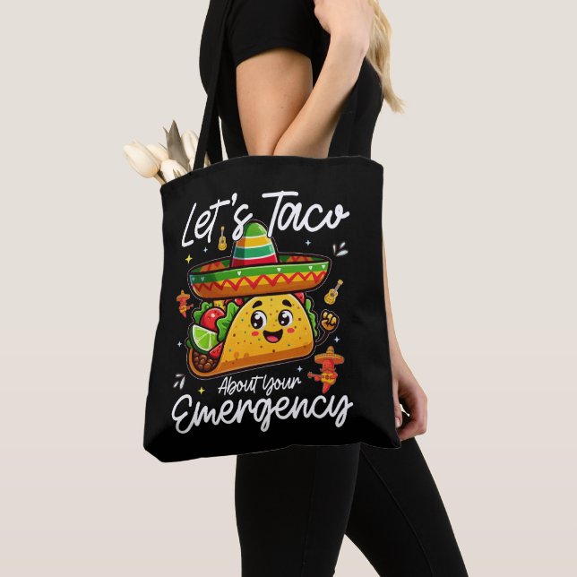 Bolsa Tote Vamos Taco Sobre Sua Comida De Emergência Mexicana (Close Up)