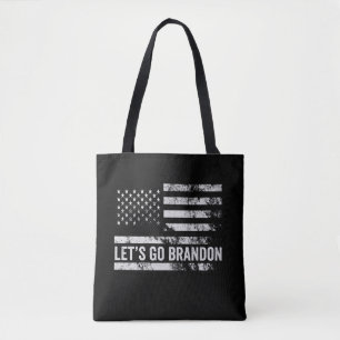 Bolsa Tote Vamos vai Brandon Funny Patriótico Bandeira Americ
