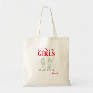 Bolsa Tote Vamos vai garotas de vaquinha Green Cute Bachelore